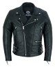 Black Classic Diamond Armoured Motorcycle Biker Leather Jackets Double Lining