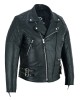 Black Classic Diamond Armoured Motorcycle Biker Leather Jackets Double Lining