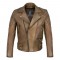 Vintage Tan Brown Classic Diamond Armoured Motorcycle Biker Leather Jackets