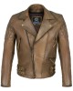 Vintage Tan Brown Classic Diamond Armoured Motorcycle Biker Leather Jackets