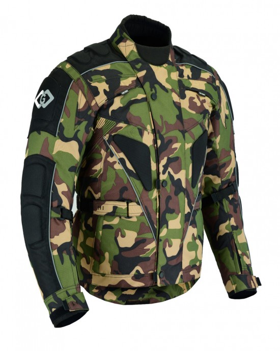 Green Camouflage Military Textile Motorbike Jacket Motorcycle Ce Armours