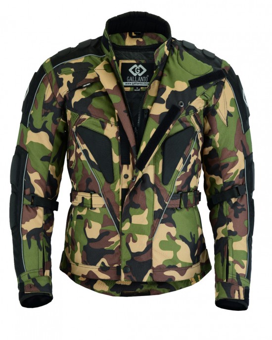 Green Camouflage Military Textile Motorbike Jacket Motorcycle Ce Armours