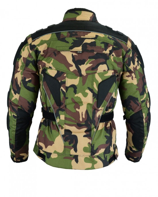 Green Camouflage Military Textile Motorbike Jacket Motorcycle Ce Armours