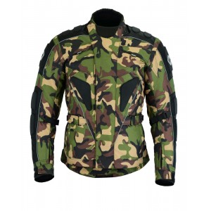 Green Camouflage Military Textile Motorbike Jacket Motorcycle Ce Armours