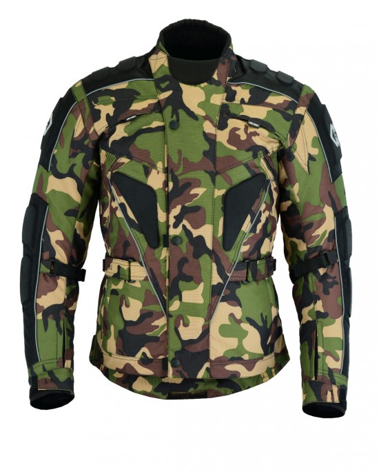 Green Camouflage Military Textile Motorbike Jacket Motorcycle Ce Armours