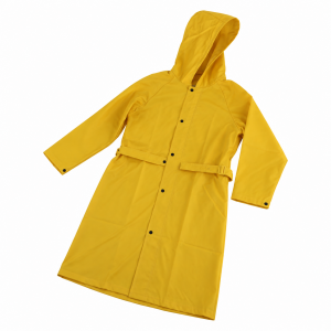Waterproof Pvc Raincoat Unisex Men's Women's Adult Long Rain Jacket Hooded Coat