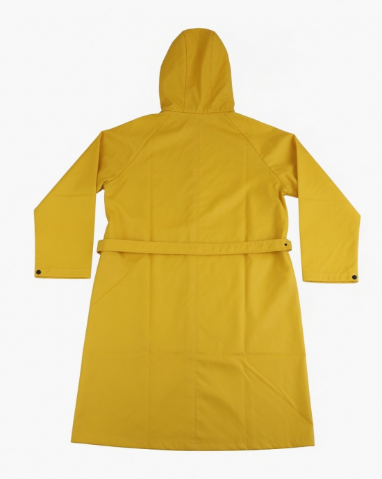 Waterproof Pvc Raincoat Unisex Men's Women's Adult Long Rain Jacket Hooded Coat