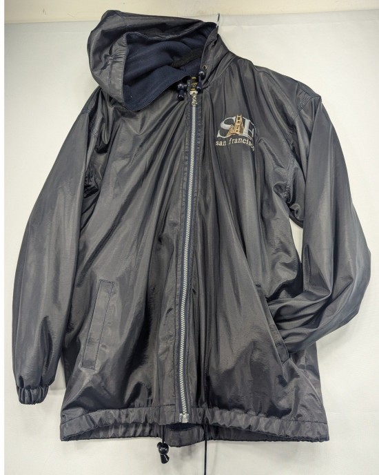 San Francisco Sf Golden Gate Bridge Thermal Lined Hooded Jacket Xl Black
