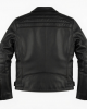 Men Genuine Lambskin Leather Motorcycle Slim Fit Black Biker Jacket