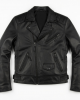 Men Genuine Lambskin Leather Motorcycle Slim Fit Black Biker Jacket