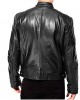 Cafe Racer Men's Motorcycle Leather Jacket Genuine Sheepskin Biker Black Jacket