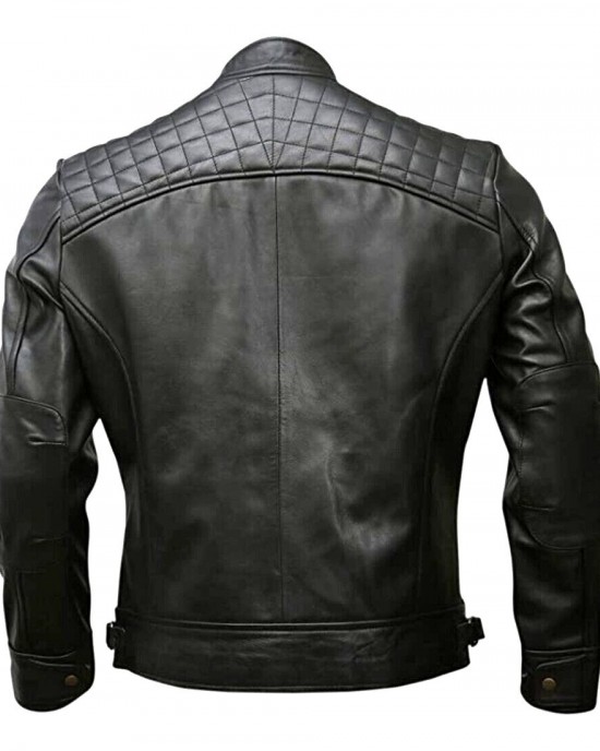 Café Racer Mens Lambskin Motorcycle Genuine Leather Jacket Black Brown Biker - BROWN