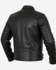 Men Black Leather Jacket Coat Motorcycle Biker Slim Fit Outwear Jackets