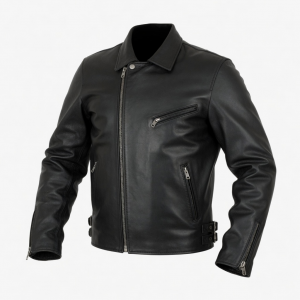 Men Black Leather Jacket Coat Motorcycle Biker Slim Fit Outwear Jackets