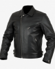 Men Black Leather Jacket Coat Motorcycle Biker Slim Fit Outwear Jackets