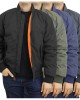Mens Heavy Weight MA-1 Flight Bomber Jacket Full Zip Outerwear Coat Colors Nwt - Black