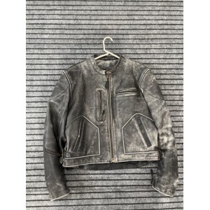 Vintage Men's Distressed Leather Easy Rider Lined Motorcycle Jacket Xl