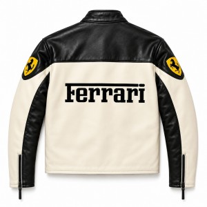 Mens Black Leather Jacket Biker Motorcycle Racing Vintage Zipper