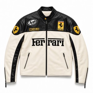 Mens Black Leather Jacket Biker Motorcycle Racing Vintage Zipper