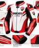 Men's Racing Biker Motorcycle Jacket Red White Black Biker Style
