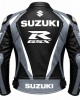 Men's Motorcycle Jacket Racing Biker Motorcycle Black Grey White