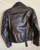 Vintage Black Leather Motorcycle Jacket