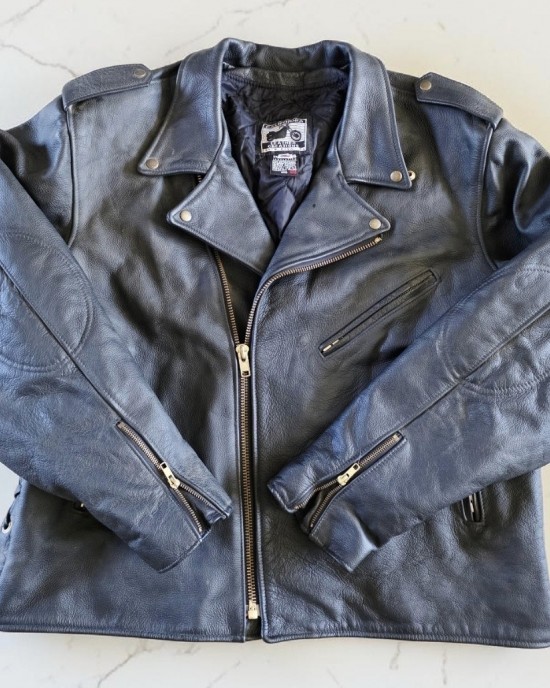 Vintage California Leather Creations Leather Jacket Size 56 Men's Big & Tall