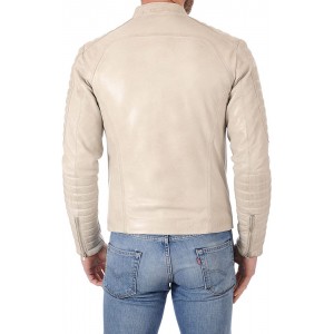 Men's Genuine Lambskin Leather Jacket Slim Fit Biker Motorcycle Jacket