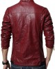 Men's Genuine Lambskin Leather Slim Fit Biker Motorcycle Jacket Red