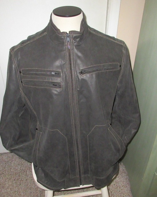 Motorcycle Leather Jacket Mens Size-XL