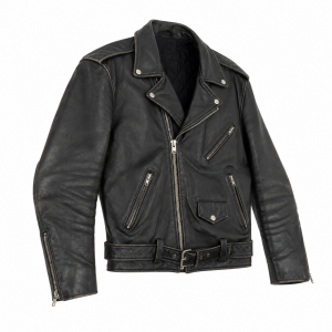 Leather Biker Jacket Vintage Unisex Real Leather Motorcycle Jacket Biker Coat