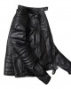 Men's Motorcycle Genuine Sheepskin Leather Jacket Cafe Racer Biker Black Jacket