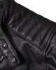 Men's Motorcycle Genuine Sheepskin Leather Jacket Cafe Racer Biker Black Jacket