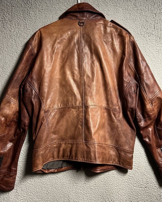 Vintage Men's Leather Classic Distressed Brown Motorcycle Biker Jacket Xl