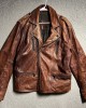 Vintage Men's Leather Classic Distressed Brown Motorcycle Biker Jacket Xl
