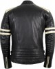 Motorcycle Leather Jacket Retro Jacket Mens 80's Old School Biker Jacket Rocker
