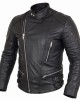 Retro Leather Jacket Motorcycle Motorbike Jacket 80's Old School Protectors Mens Biker