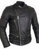 Retro Leather Jacket Motorcycle Motorbike Jacket 80's Old School Protectors Mens Biker