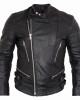 Retro Leather Jacket Motorcycle Motorbike Jacket 80's Old School Protectors Mens Biker