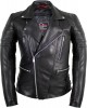 Retro Motorcycle Leather Jacket 80's Old School Rocker Jacket Chopper Mens