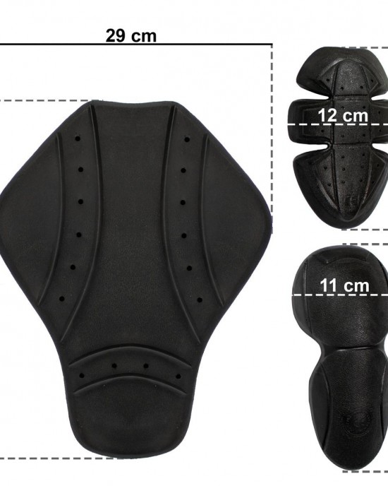 Motorcycle Protectors Set Ce Shoulder Elbow Back Jacket 5 Piece Black