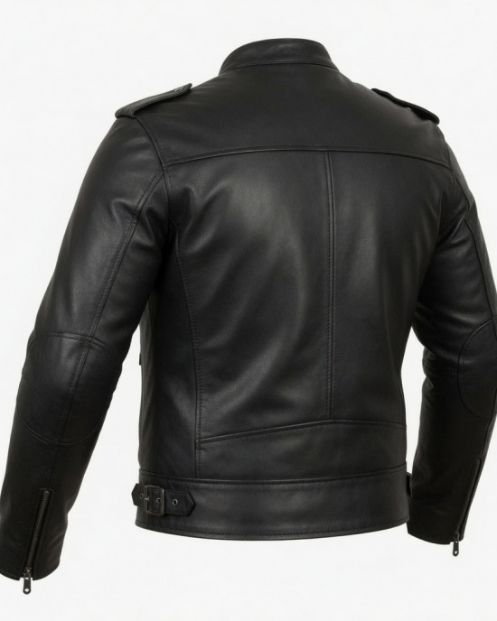 Men Leather Jacket Genuine Lambskin Leather Motorcycle Slim Fit Biker Jacket