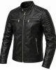 Men Motorcycle Genuine Lambskin Leather Jacket Slim Fit Biker Jacket Coat New
