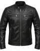 Men Motorcycle Genuine Lambskin Leather Jacket Slim Fit Biker Jacket Coat New