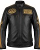 Motorcycle Leather Jacket Antique Retro Style Biker Jacket Motorbike Jacket Chopper Racing