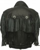 Cowhide Leather Chopper Jacket, Motorcycle Jacket, Biker Jacket, Fringe, Retro