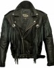 Cowhide Leather Chopper Jacket, Motorcycle Jacket, Biker Jacket, Fringe, Retro