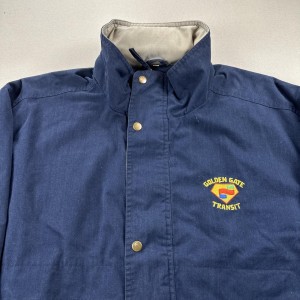 Vintage Golden Gate Bridge Transit Jacket Mens 3xl Blue San Francisco Muni Bart