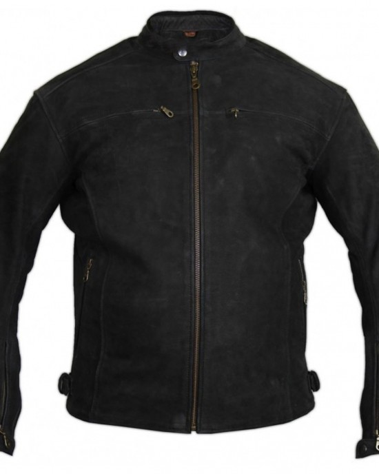 Retro Motorcycle Leather Jacket Motorcycle Jacket Biker Jacket Rocker Jacket Matte Nubuck