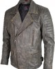 Retro Designer Motorcycle Leather Jacket in Vintage Brown with Protectors Biker Jacket